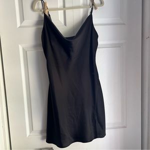Satin Cowl Neck Dress